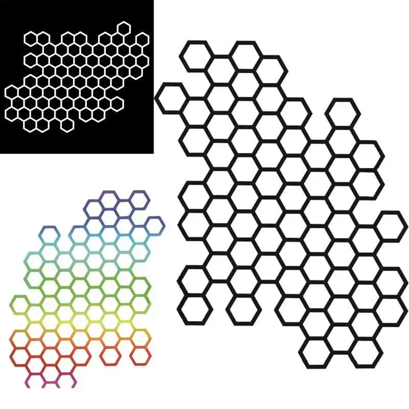 Honeycomb Helmet Decals - Waterproof Motocross Stickers