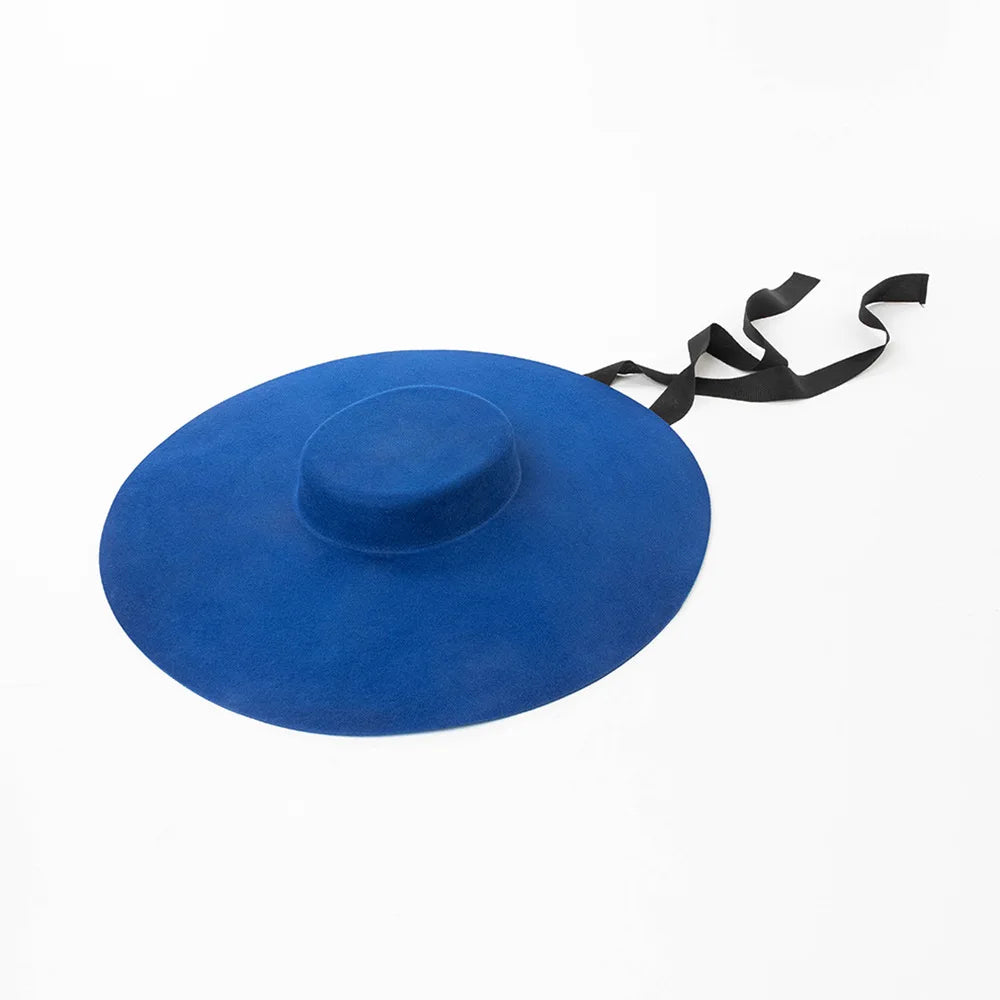Wide Brim Wool Fedora — 15cm Brim · 9 Styles