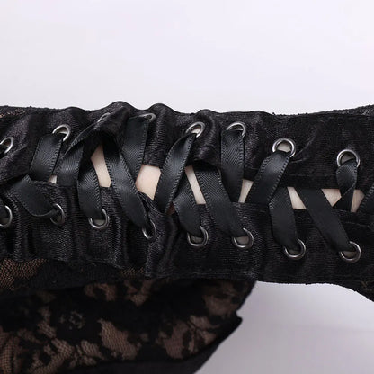 Gothic Sexy Lace Strap Elbow Length Punk Fingerless