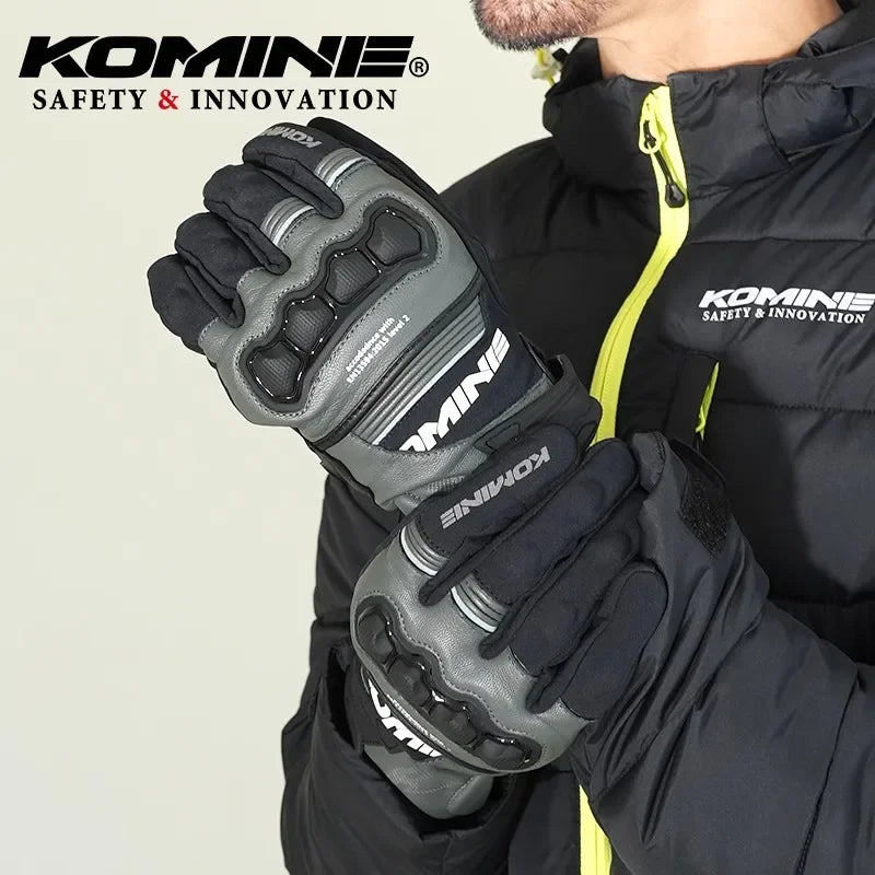 KOMINE GK-856 Windproof Sheepskin Moto Gloves