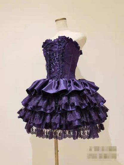 Lace Elegance: Japanese Gothic Lolita Dress