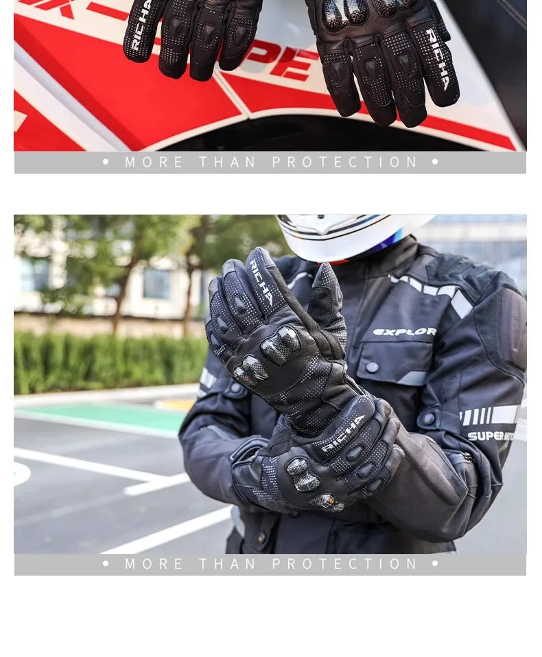 DURACOLD Reflective Sheepskin Riding Gloves
