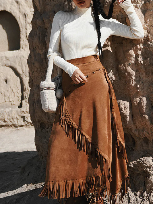 Long Maxi Women Skirt High Waist