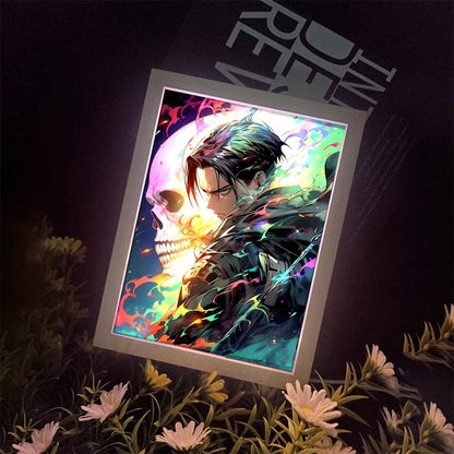 Anime Titan Glow Frame: LED Moonlight Decor
