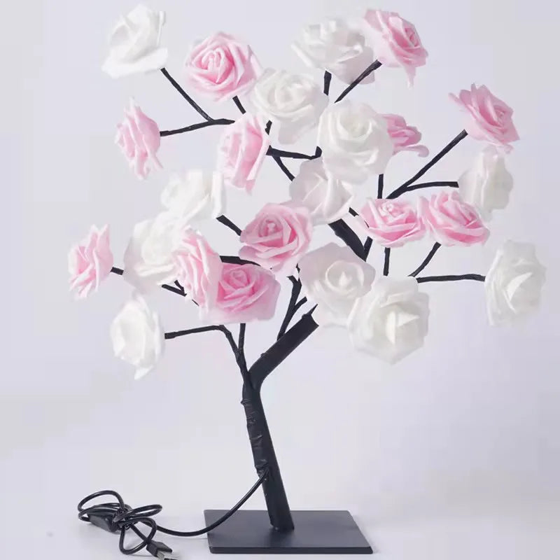 Rose Flower Tree Lights Decoration Gift