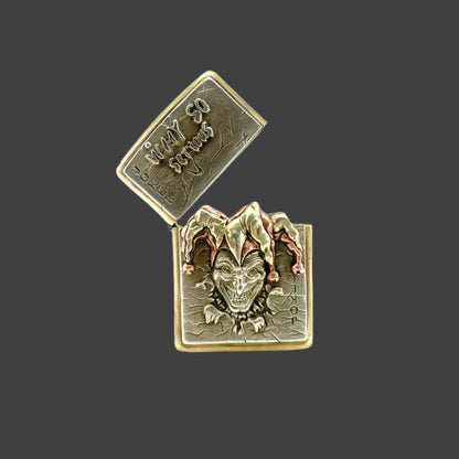 Joker Poker Metal Brass Lighter Handmade