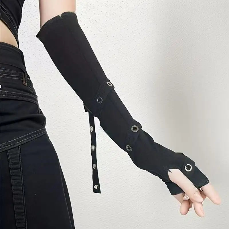Y2K Punk Fingerless Gloves