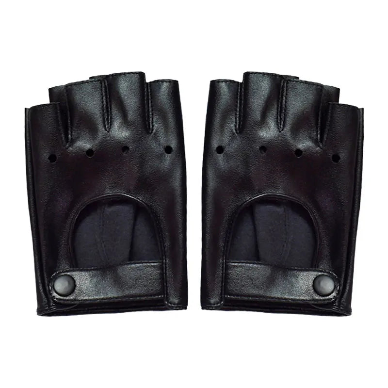 Spice Punk Gothic Half Finger Leather Gloves