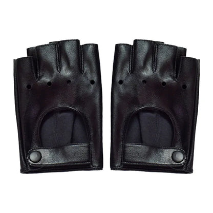 Spice Punk Gothic Half Finger Leather Gloves