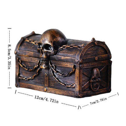 Jewelry Box With Skull & Chains Trinket Collection
