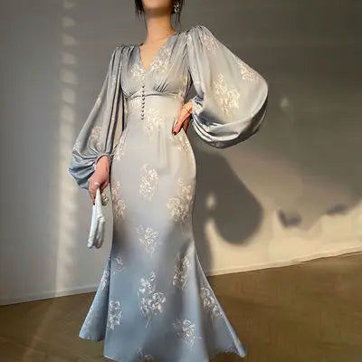 Elegant Mermaid Vintage Dress for Women