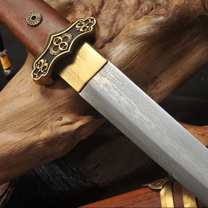 Artisan Rosewood Tanto - Handmade Folding Steel Blade