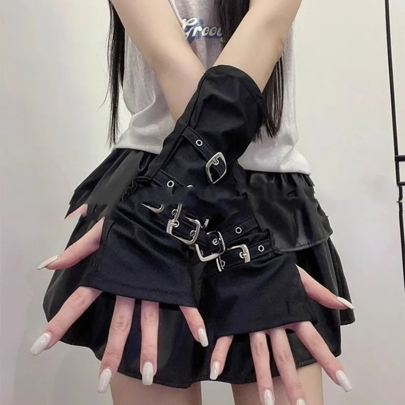 Y2K Punk Fingerless Gloves
