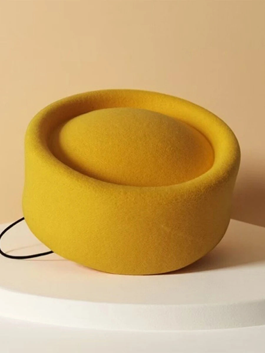 Wool Dome Beret — Hepburn Style Felt Hat