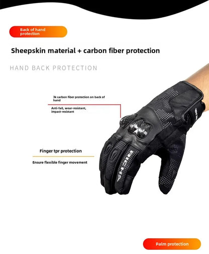 DURACOLD Reflective Sheepskin Riding Gloves