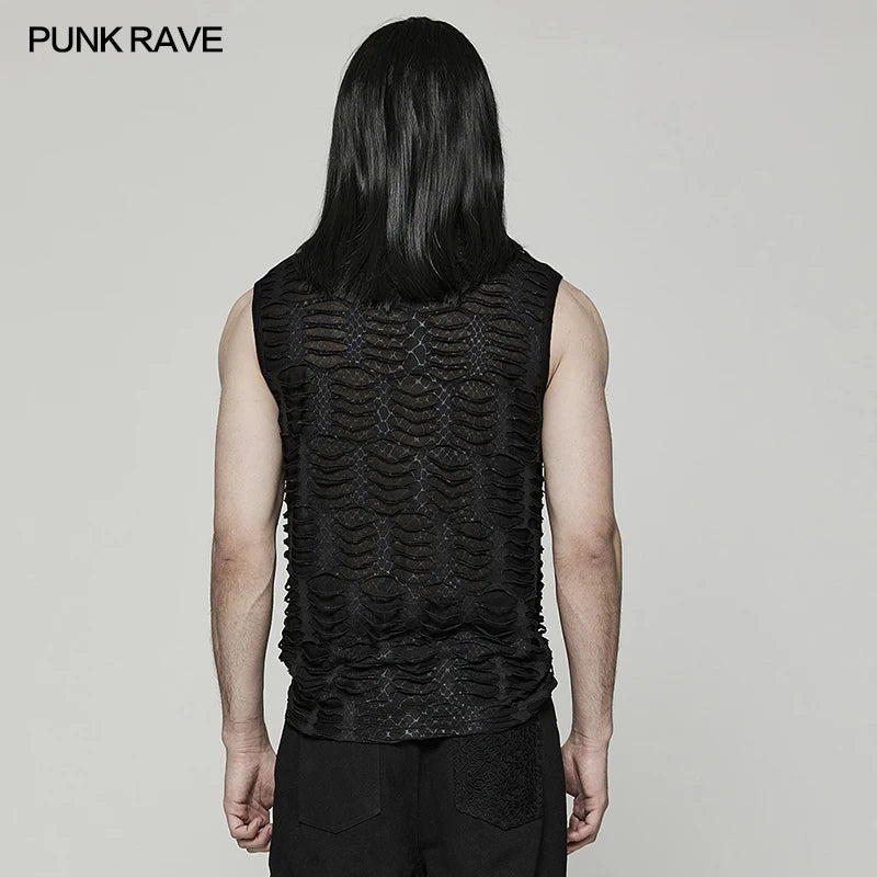 Sharp Tooth Asymmetric Vest for Men