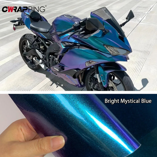 Chameleon Wraps: Glossy Matte Motorcycle Stickers