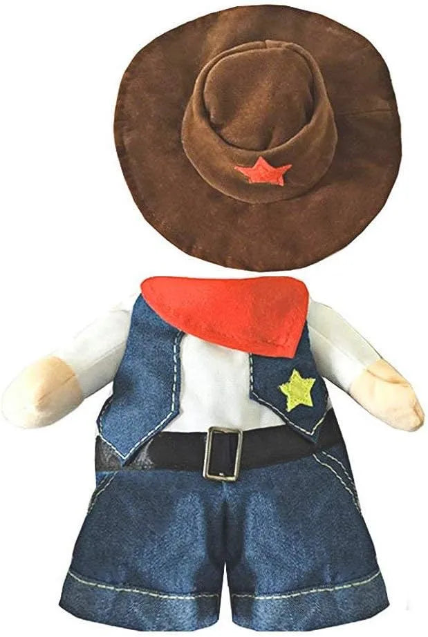 Funny Pet Dog Cat Costume Cowboy Clothes