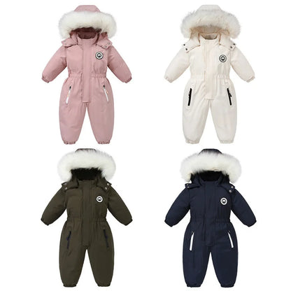 -30 Winter Baby Clothes Thicken Warm Jumpsuits