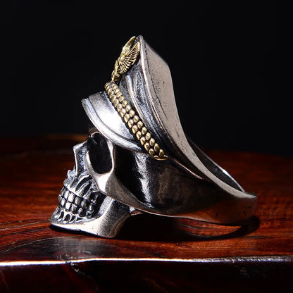 Retro Officer Skull Rings