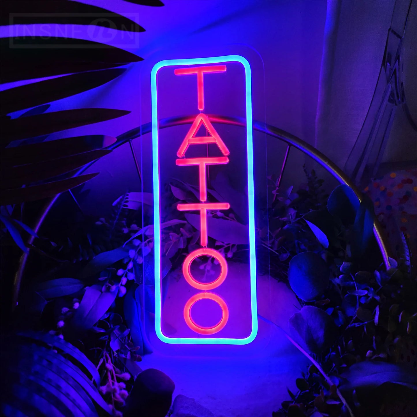 Neon Vibe: LED Tattoo Art Wall Light Decor