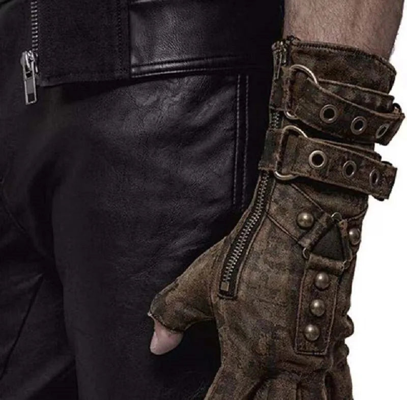 Steampunk Fingerless Riding Gloves for All.