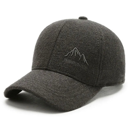 Winter Baseball Cap for Men Wool Hat