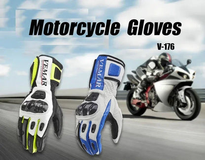 V-176 Touchscreen Leather Riding Gloves - Unisex