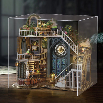 Dollhouse Roombox Magic Workshop Garden With Light