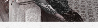 Gothic Velvet Slim Fit Lace Fishtail Dress for Women