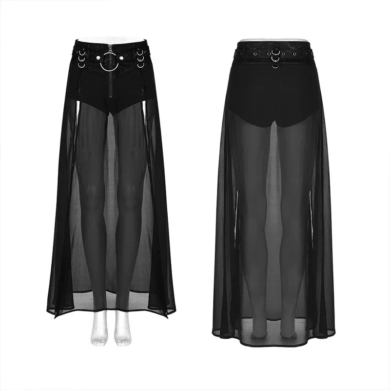 High Waist Fake Two-pieces Half Skirt Simple Style