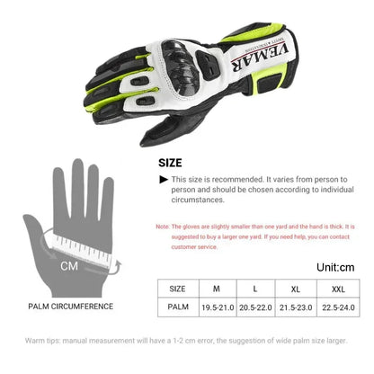 V-176 Touchscreen Leather Riding Gloves - Unisex