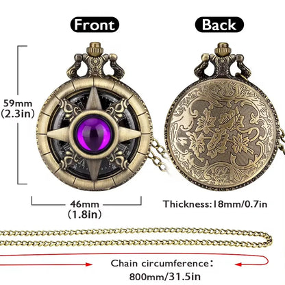 Elegance in Time: Vintage Quartz Pocket Watch Necklace