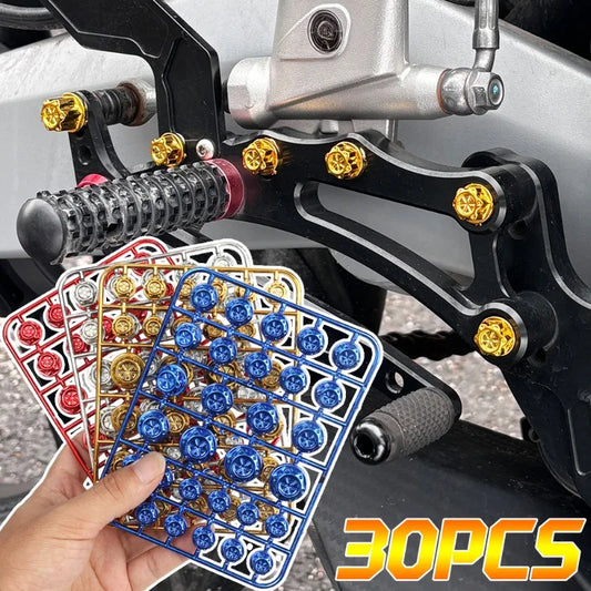 Colorful Motorcycle Nut Caps - Universal Protection Set