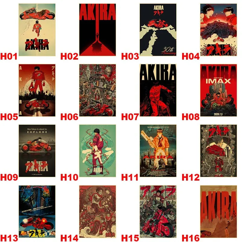 Classic Anime Movie Akira Posters