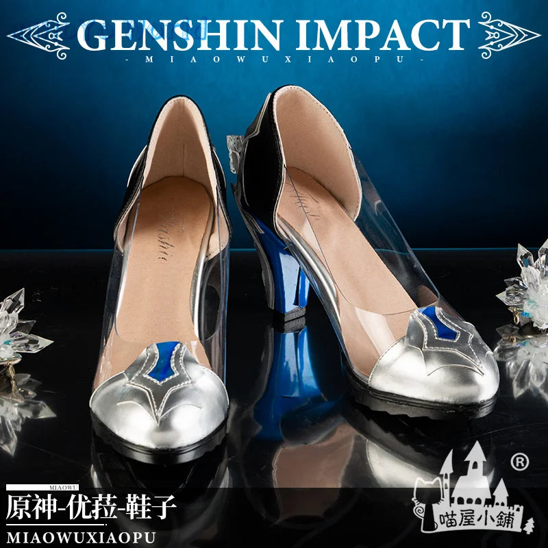 Game Genshin Impact Eula Cosplay Shoes Party