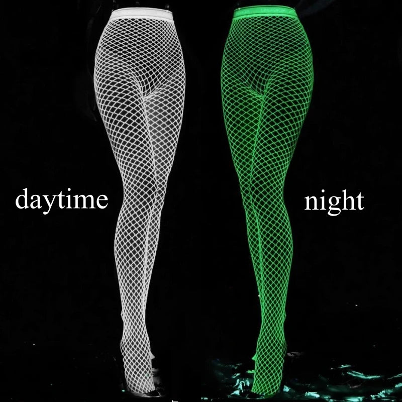 Leggings Tights High Waist Perspective Glow In The Dark Lingerie