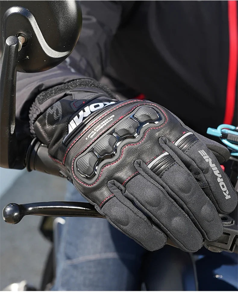 KOMINE GK-856 Windproof Sheepskin Moto Gloves
