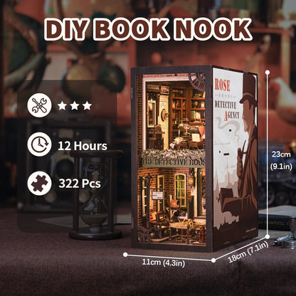 Book Nook Kit DIY Dollhouse with LED Light