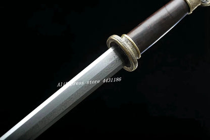 Dragon Jian: Handmade Damascus Blade Kung Fu Sword