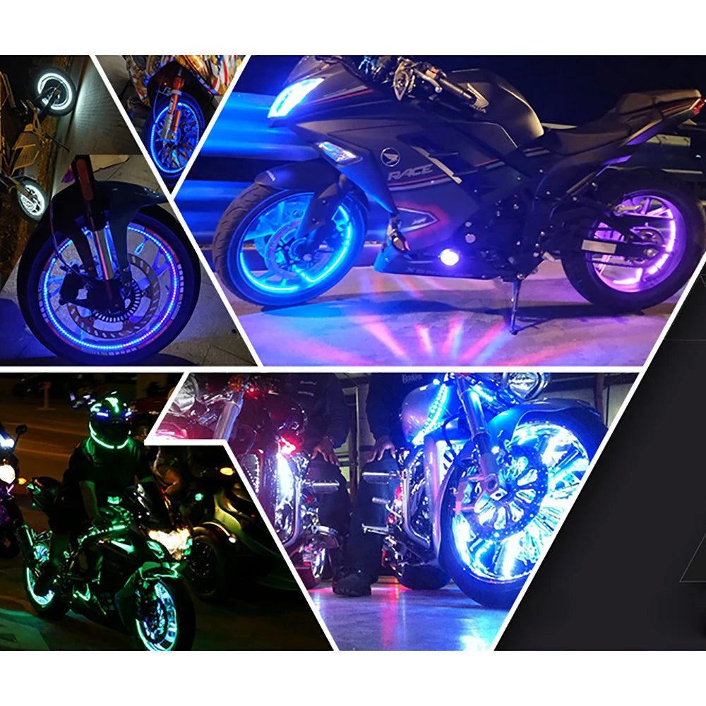 MotoGlow Hub Light - Colorful LED Wheel Lamp