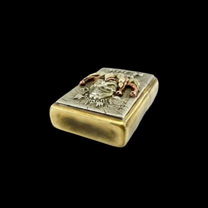 Joker Poker Metal Brass Lighter Handmade
