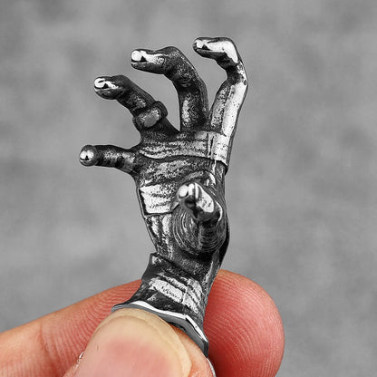 Gothic Hand Skull Stainless Steel