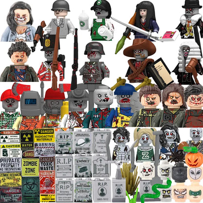 Building Blocks Halloween Zombies Movie Figures