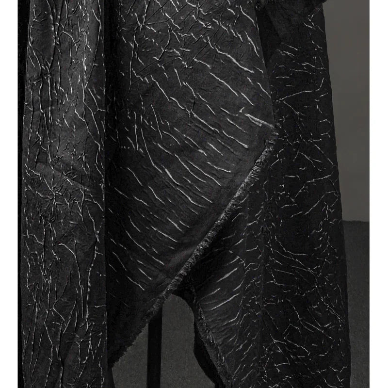Eco Pleat: Black Nylon-Rayon Fabric for Design Creations