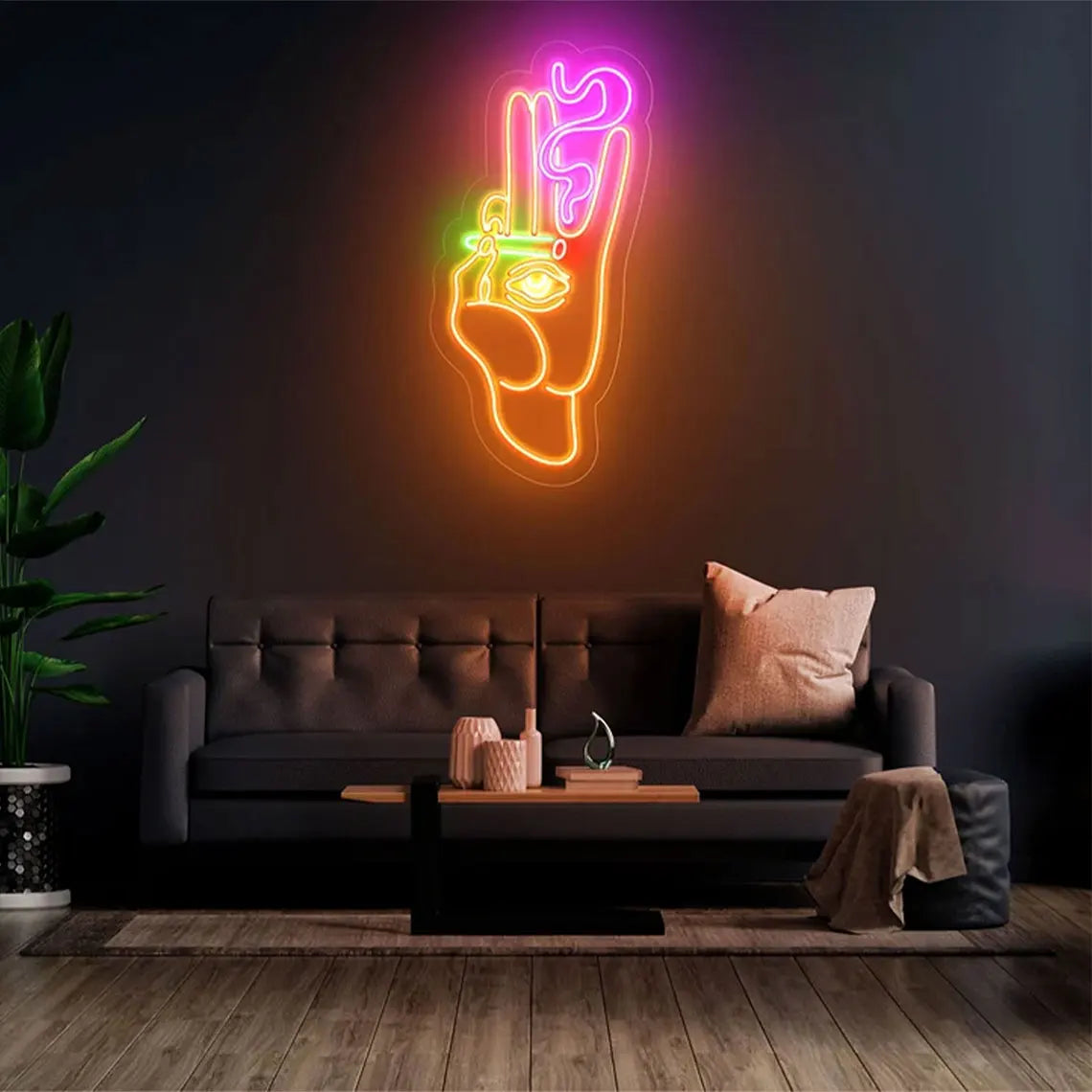 Hand-eye0 LED Neon Sign