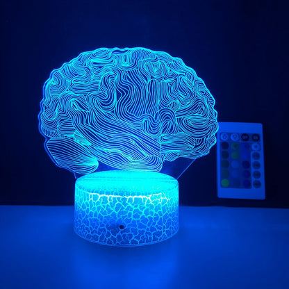 Brain Shape 3D Illusion Lamp