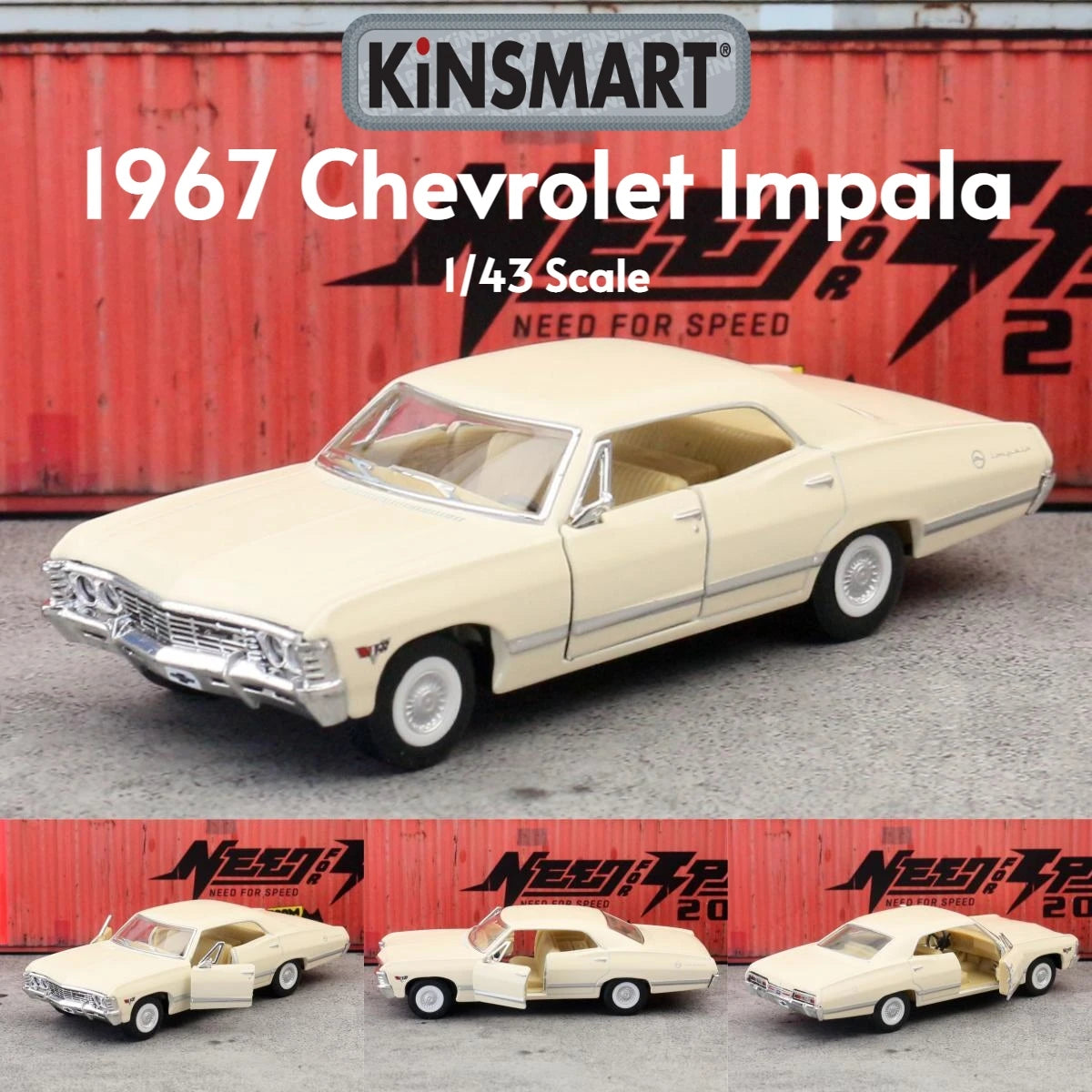 Chevrolet Impala 1967 Diecast Model — 1:43 Pull Back Miniature