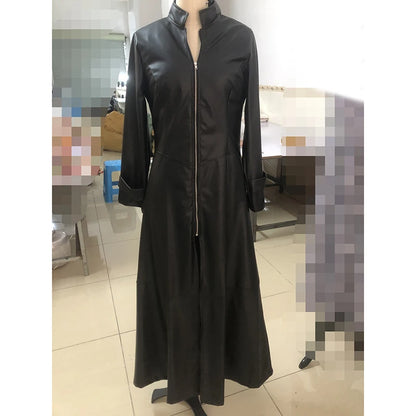 Leather Long Dress For Women