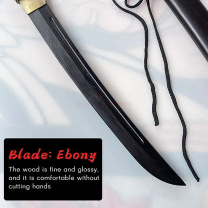 Elegant 55CM Wooden Wakizashi Sword for Iaido Practice